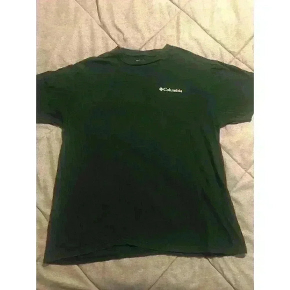 Columbia Sportswear Shirt Large Green Mens Greater Outdoor Gear Tee - Picture 2 of 5